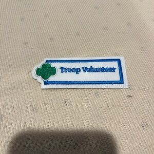 Troop Volunteer Patch with Green and Blue Design